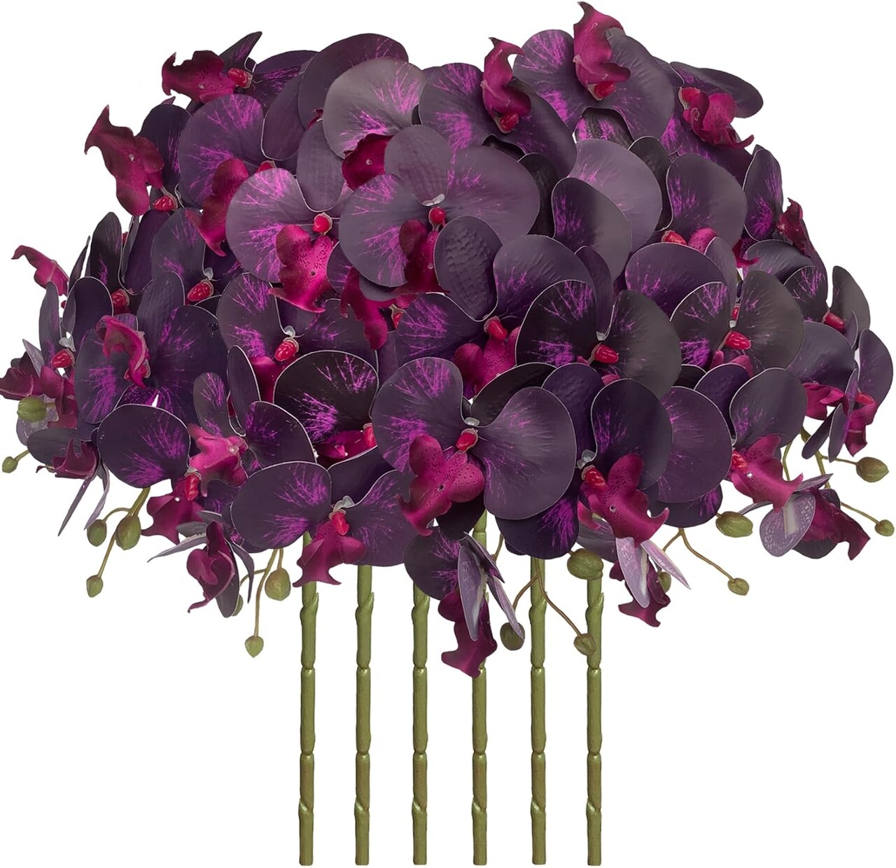 6PCS 32" Artificial Orchid Flower Stems – Phalaenopsis Faux Flowers for Home Decor